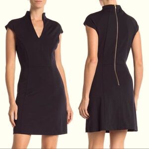 Alexia Admor structured collar dress black size large with front seams